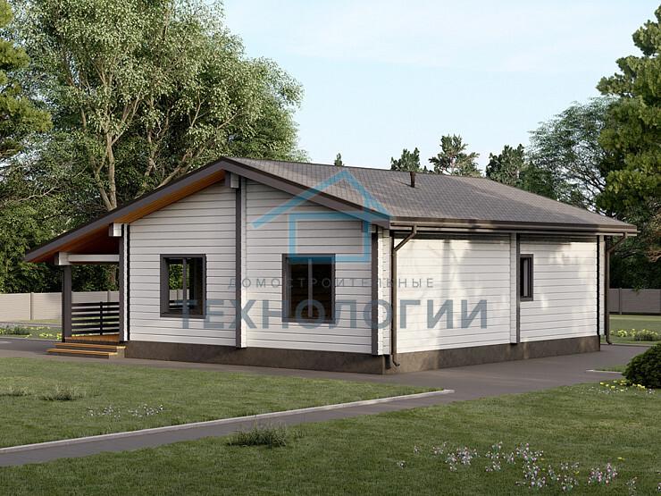 Одноэтажный дом из бруса 9х11 проект Мавра