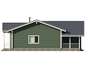 Одноэтажный дом шале из бруса 11х11 с котельной Цицилия