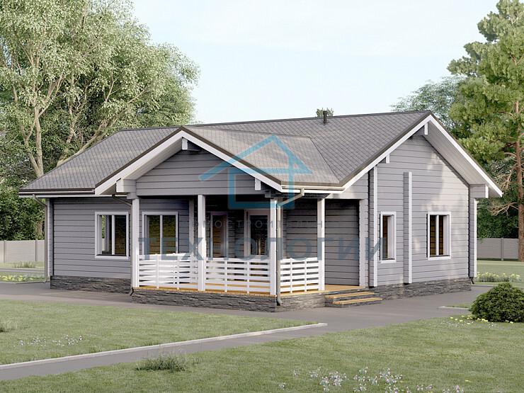 Одноэтажный дом из бруса 9х12 проект Ираида