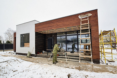 Полутораэтажный дом из газобетона 11х11 проект Бронислав