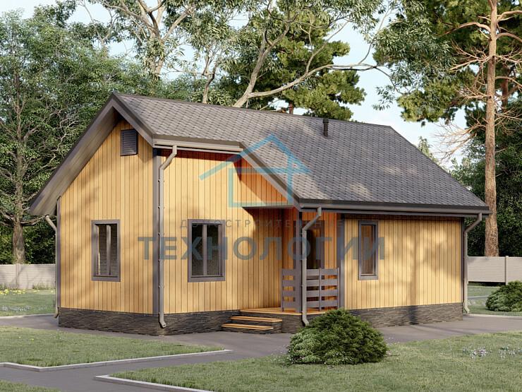 Одноэтажный каркасный дом 6x9 проект Судислав