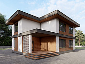 Двухэтажный дом из газобетона 11х16 проект Дичко