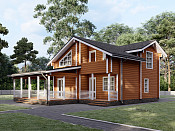 Двухэтажный дом из бруса 9х11 проект Зарена