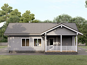 Одноэтажный дом из бруса 9х12 проект Ираида