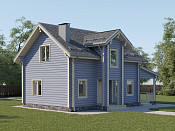 Полутораэтажный дом шале из бруса 9х9 с котельной Млада