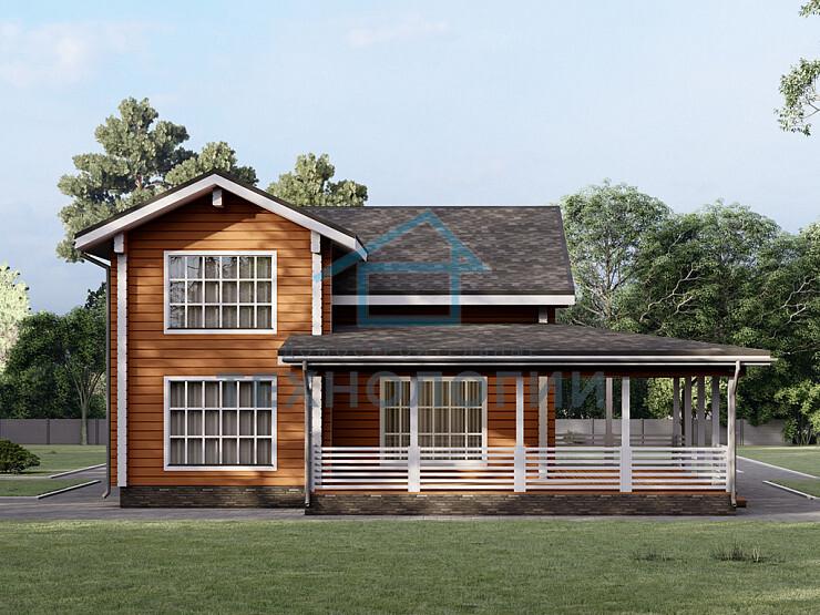 Двухэтажный дом из бруса 9х11 проект Зарена