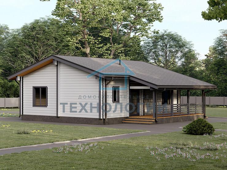 Одноэтажный дом из бруса 9х11 проект Мавра