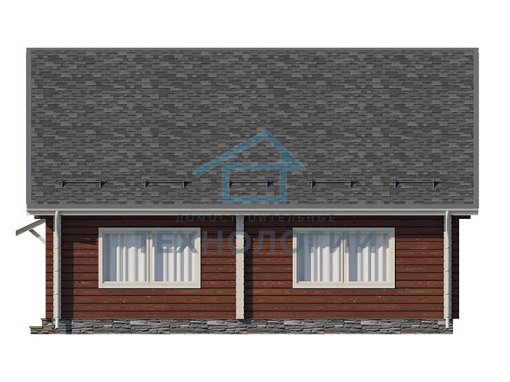 Дом шале из бруса в полтора этажа 10х14 с котельной Селена