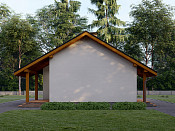 Одноэтажный дом из газобетона 8х11 проект Рюрик