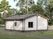 Одноэтажный дом из бруса 9х11 проект Мавра