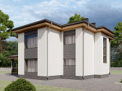 Двухэтажный дом из газобетона 15х17 проект Дирах