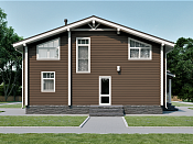 Двухэтажный дом из бруса 9х11 с террасой Велимира