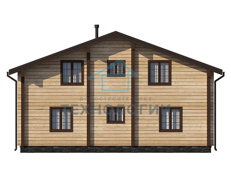 Дом шале из бруса с сауной полутораэтажный 10х11 Мира