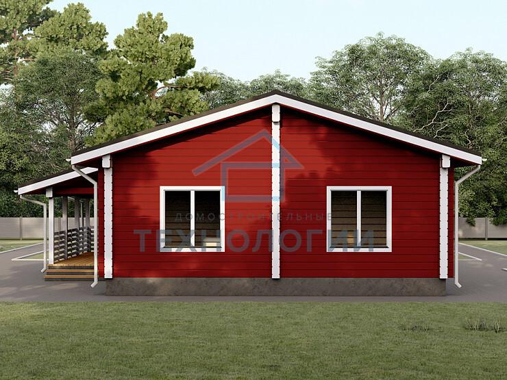 Одноэтажный дом из бруса 9х11 проект Август