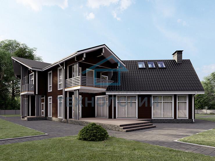 Двухэтажный дом из бруса 17х24 проект Елень