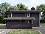 Двухэтажный дом из бруса 11х14 проект Загляда