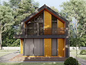 Полутораэтажный дом из газобетона 6х11 проект Опост