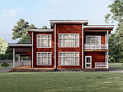 Двухэтажный дом из бруса 8х13 проект Зимава