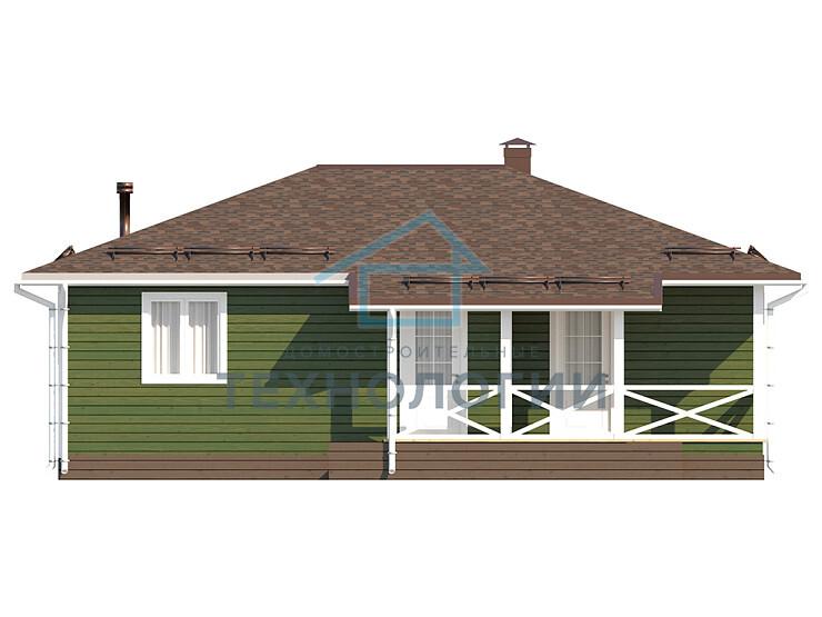 Одноэтажный дом из бруса шале 8х11 с котельной Чипрана