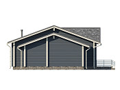 Скандинавский одноэтажный дом из бруса 10х20 с террасой Франа