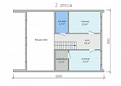 Двухэтажный каркасный дом 8х12 проект Кукоба