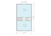 Проект полутораэтажной бани 8х6 Смык