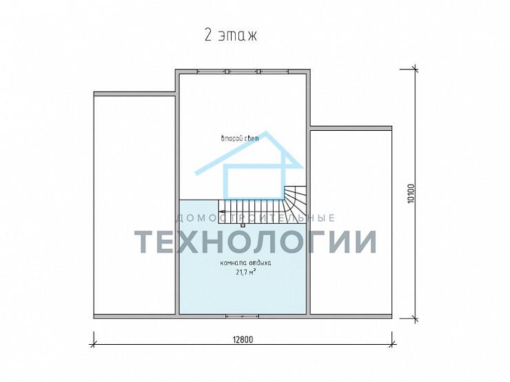 Двухэтажный каркасный дом Могута 10х13