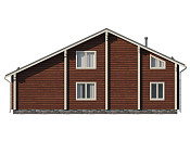 Дом шале из бруса в полтора этажа 10х14 с котельной Селена