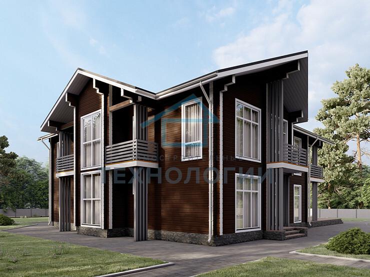 Двухэтажный дом из бруса 17х24 проект Елень