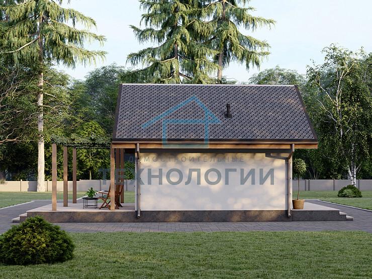 Одноэтажный дом из газобетона 5х6 проект Возгарь