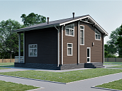 Двухэтажный дом из бруса 9х11 с террасой Велимира