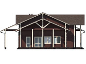 Дом шале из бруса в 1,5 этажа 12х14 с котельной Ванда