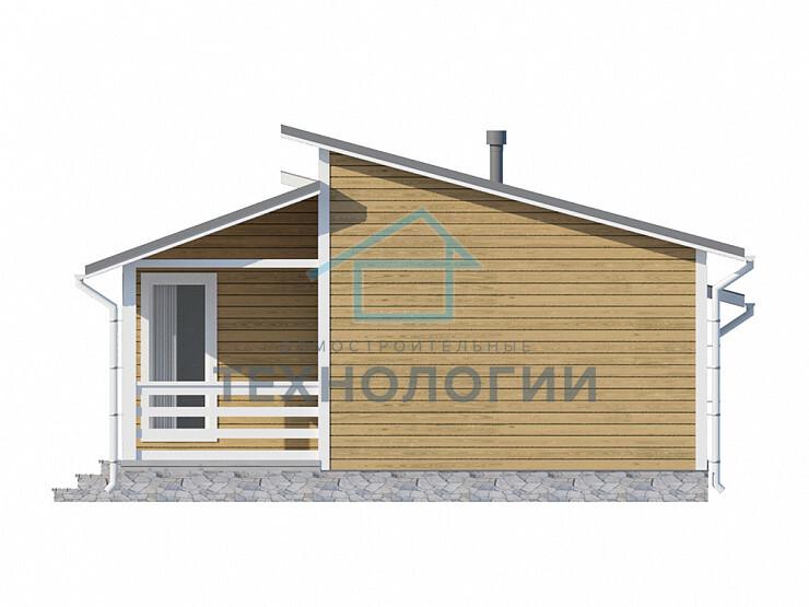 Одноэтажный каркасный дом 7х7 проект Добролюб