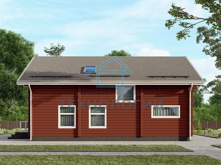 Скандинавский двухэтажный дом из бруса 8х11 с котельной Милад