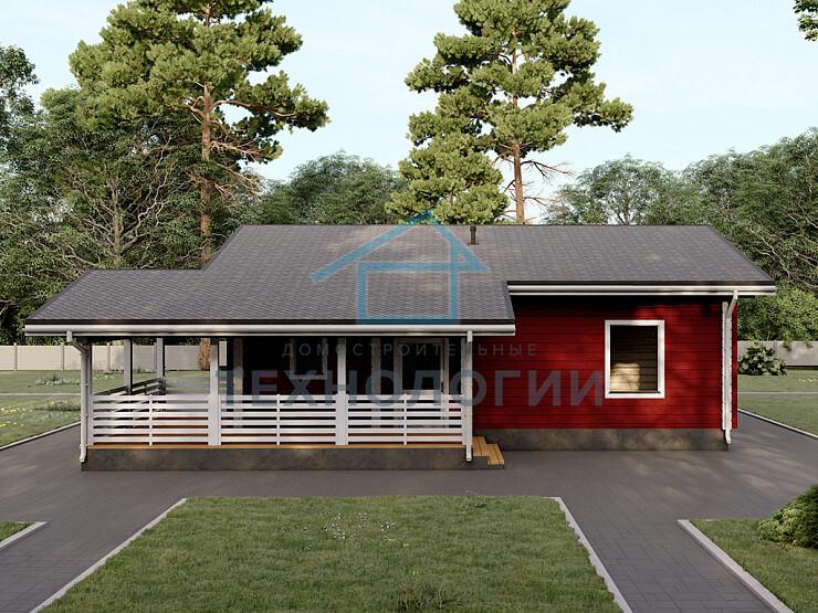 Одноэтажный дом из бруса 9х11 проект Август