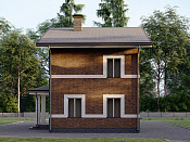 Двухэтажный дом из газобетона 7х9 проект Деннис