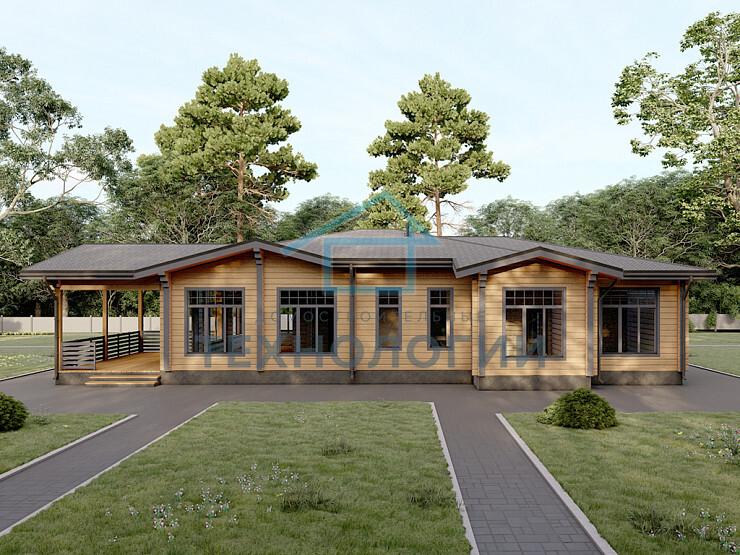 Одноэтажный дом из бруса 13х18 Дементий