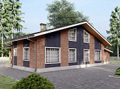 Одноэтажный каркасный дом 10х18 проект Адара