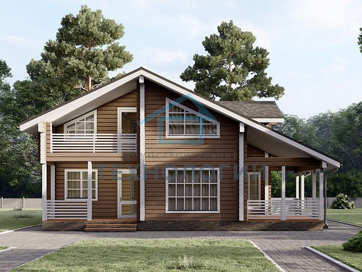 Двухэтажный дом из бруса 9х11 проект Жула