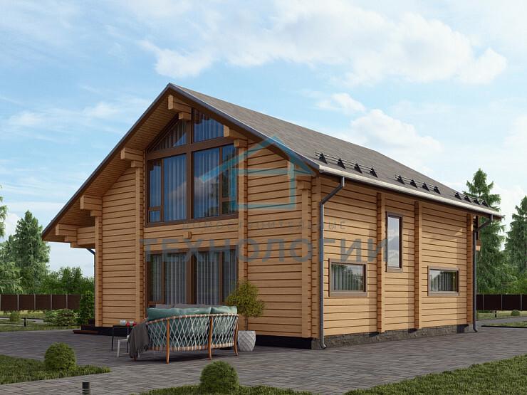 Двухэтажный дом из бруса 10х11 с котельной Полада