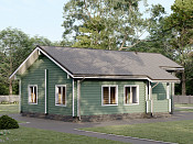 Одноэтажный дом из бруса 9х12 проект Зиновья