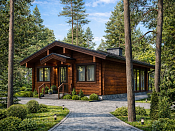 Одноэтажный дом из бруса 8х13 Новак