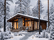 Одноэтажный дом из бруса 8х13 Новак