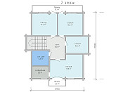 Дом шале из бруса в полтора этажа 9х11 с террасой Орислав