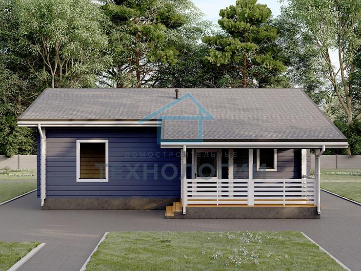 Одноэтажный дом из бруса 9х11 проект Фаина