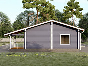 Одноэтажный дом из бруса 9х11 проект Фаина