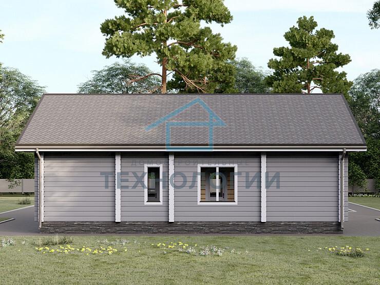 Одноэтажный дом из бруса 9х12 проект Ираида