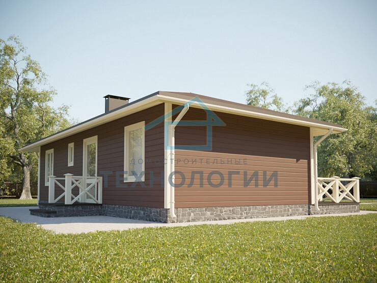 Одноэтажный каркасный дом 7 на 12 проект Варна
