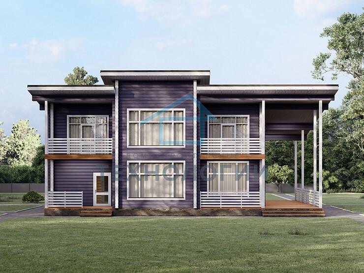 Двухэтажный дом из бруса 8х13 проект Забела