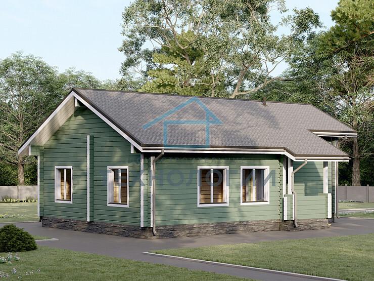 Одноэтажный дом из бруса 9х12 проект Зиновья